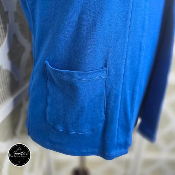 Rafaella 2-Piece Blue & Silver Embellished Open Cardigan Set Size MP - Picture 7 of 12